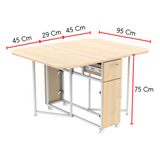 InnoFur Forito Folding Dining Multipurpose Table for Home