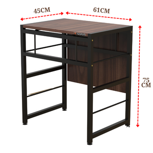 InnoFur Dolf Folding Dining Table cum Microwave Rack with Storage
