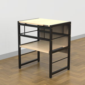 InnoFur Dolf Folding Dining Table cum Microwave Rack with Storage
