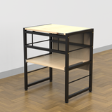 InnoFur Dolf Folding Dining Table cum Microwave Rack with Storage