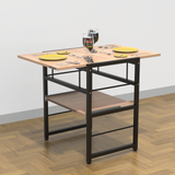 InnoFur Dolf Folding Dining Table cum Microwave Rack with Storage