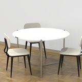 InnoFur Aston Round Folding Dining/ Utility Table