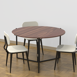 InnoFur Aston Round Folding Dining/ Utility Table