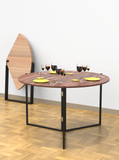 InnoFur Aston Round Folding Dining/ Utility Table